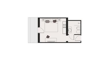 Double room TIROL floor plan Hotel ANDER